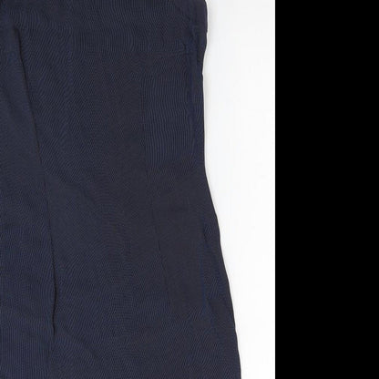Kaliko Womens Blue Animal Print Polyester Pencil Dress Size 14 Scoop Neck Zip