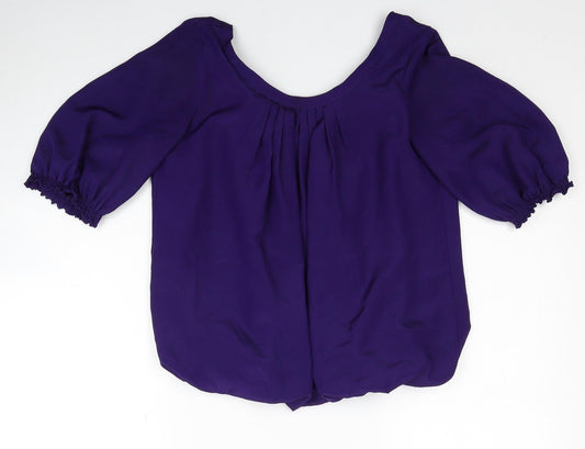 Womens UK Size 8 Marks and Spencer Purple Basic Blouse