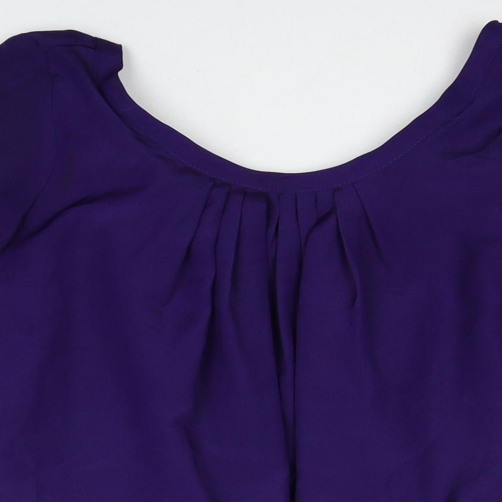 Womens UK Size 8 Marks and Spencer Purple Basic Blouse