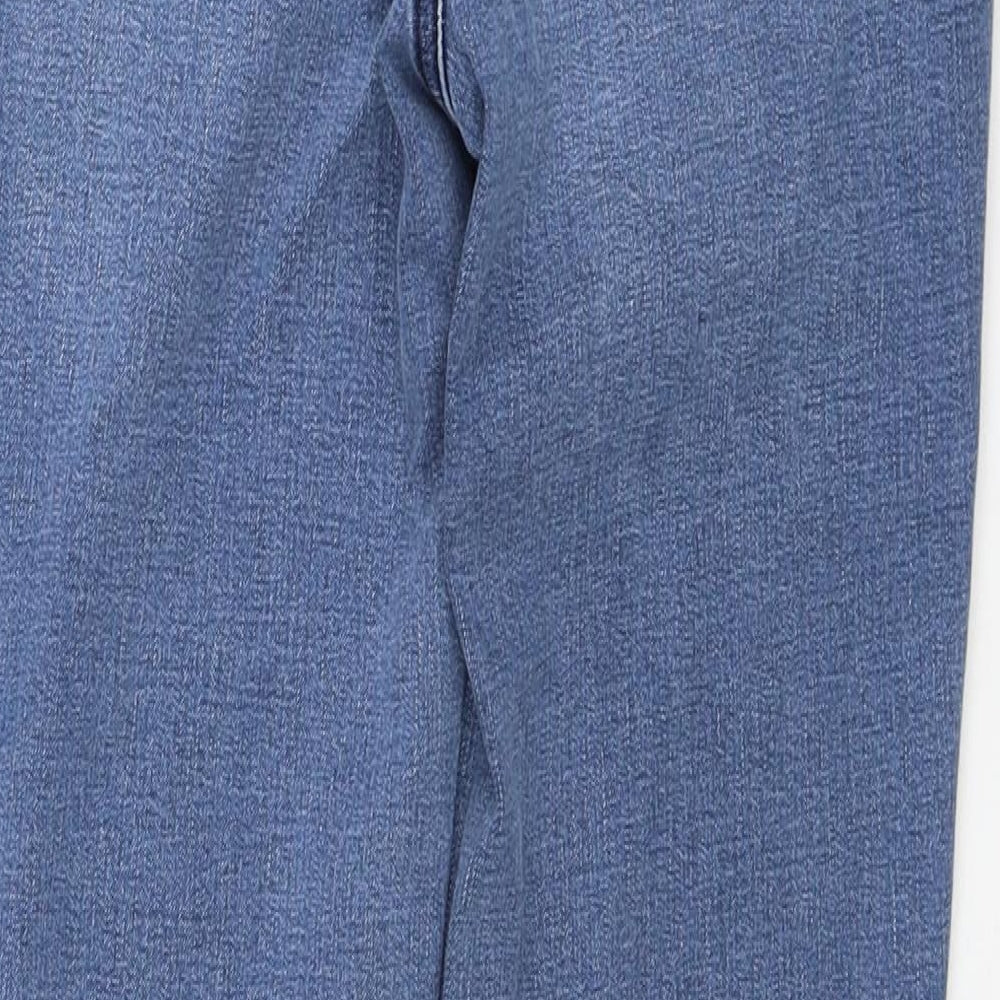 TU Womens Blue Cotton Bootcut Jeans Size 12 Regular Zip