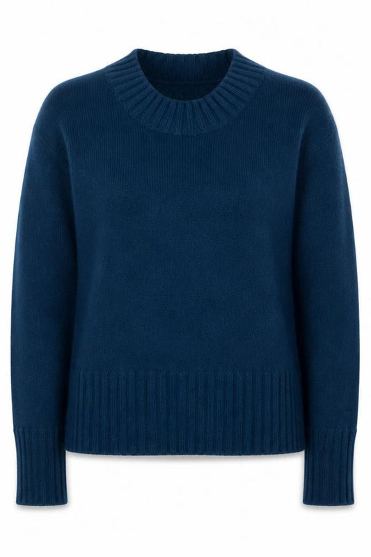 Womens UK Size S Paraphrase Blue Pullover Jumper