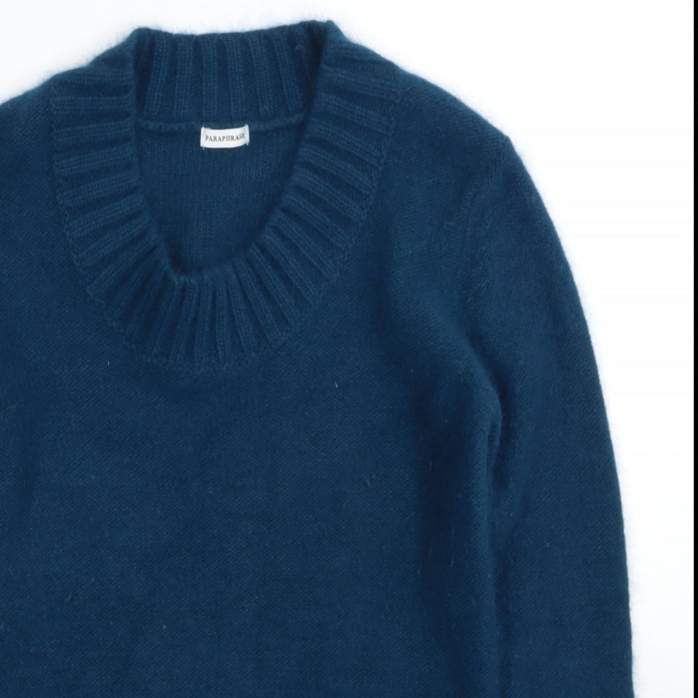 Womens UK Size S Paraphrase Blue Pullover Jumper
