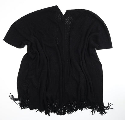 Womens UK Size One Size Marks and Spencer Black Wrap Jumper