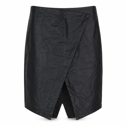BiBA Womens Black Polyester A-Line Skirt Size 8 Zip