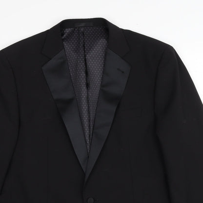 1860 Limited Edition Mens Black Wool Jacket Blazer Size 40