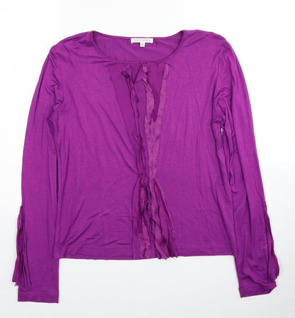 Quin & Donnelly Womens Purple Viscose Basic Blouse Size M Round Neck