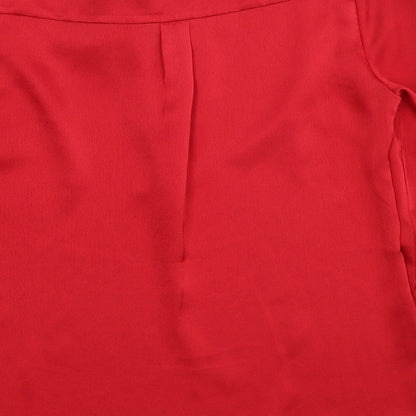 Rant&Rave Womens Red Polyester Basic Blouse Size 8 Round Neck