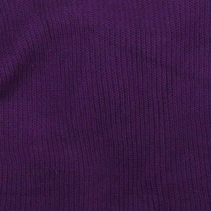 Zigfreda Womens Purple Scoop Neck Cotton Shrug Jumper Size M