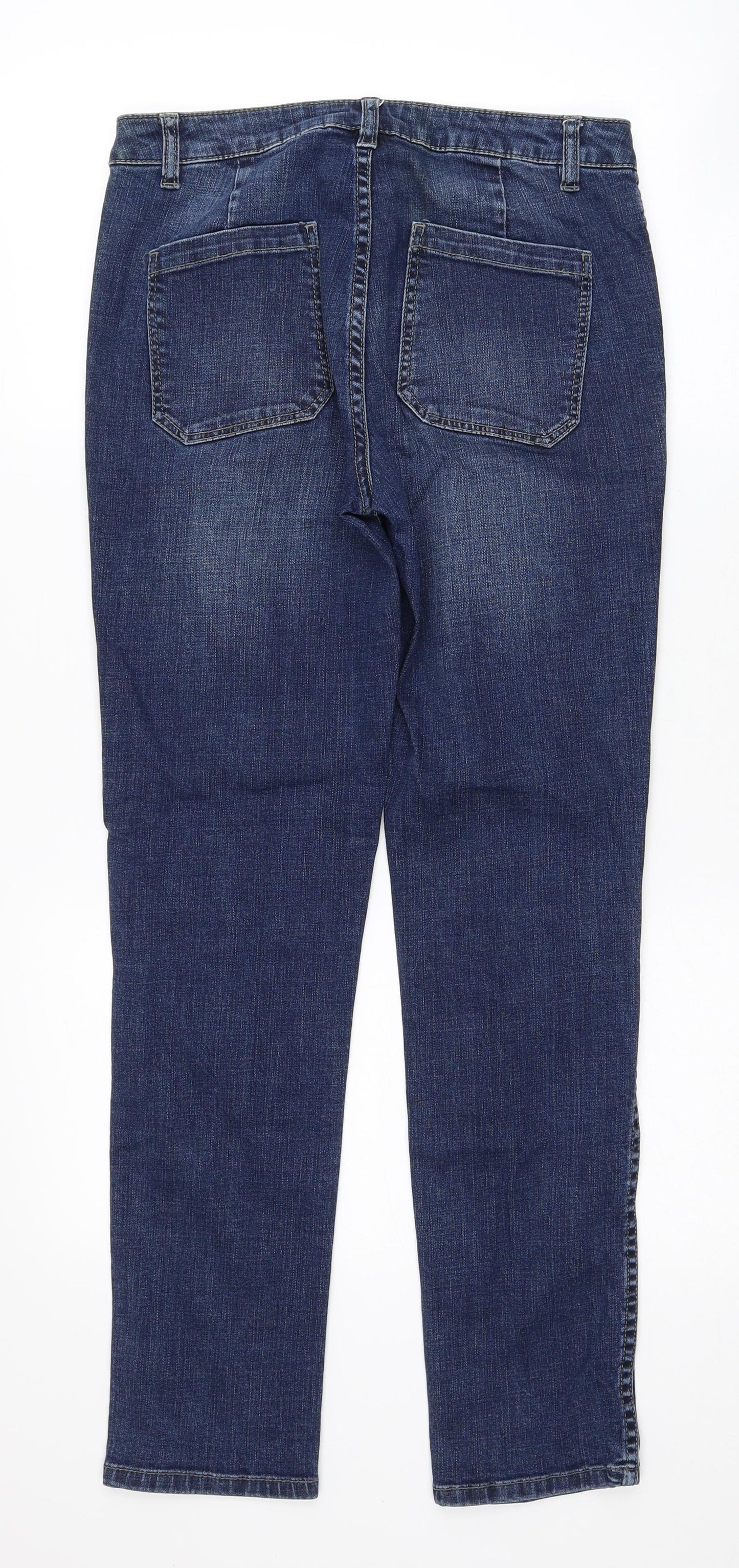 1.2.3 Womens Blue Cotton Skinny Jeans Size 10 Regular Zip