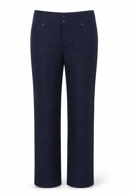 BC Clothing Womens Blue Cotton Trousers Size 8 Regular Zip