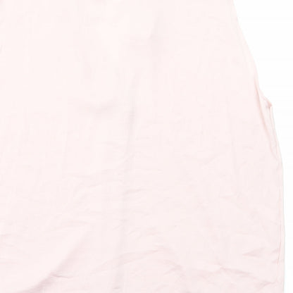 Marks and Spencer Womens Pink Polyester Basic Tank Size 20 V-Neck