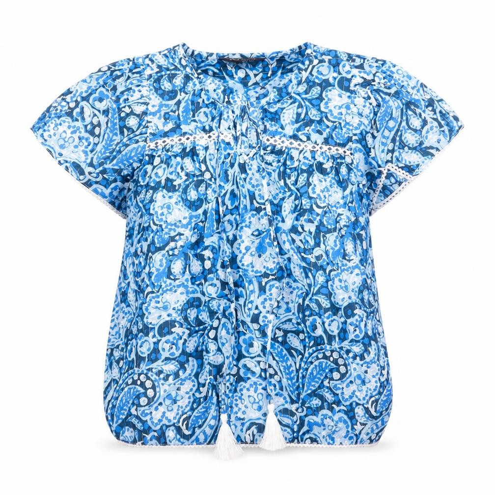 Womens UK Size 6 Marks and Spencer Blue Basic Blouse