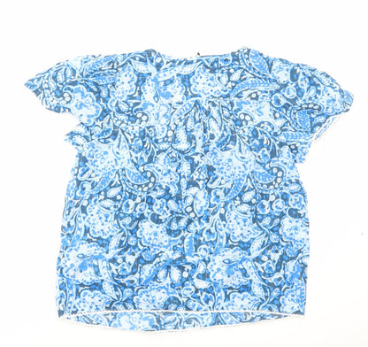 Womens UK Size 6 Marks and Spencer Blue Basic Blouse
