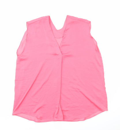 Womens UK Size 16 Marks and Spencer Pink Basic Tank