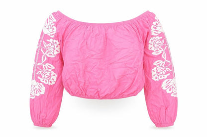 Womens UK Size 20 Marks and Spencer Pink Cropped Blouse