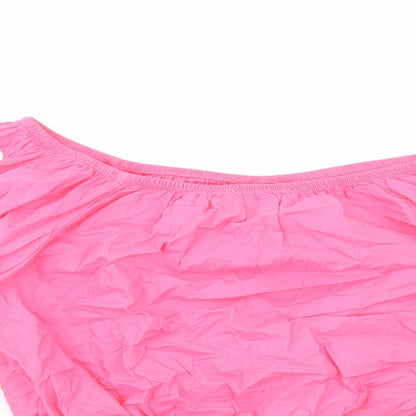 Womens UK Size 20 Marks and Spencer Pink Cropped Blouse