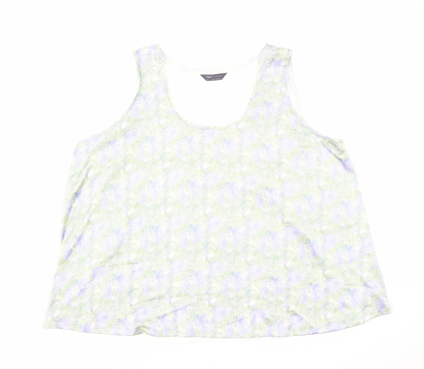 Womens UK Size 24 Marks and Spencer Multicoloured Basic Tank