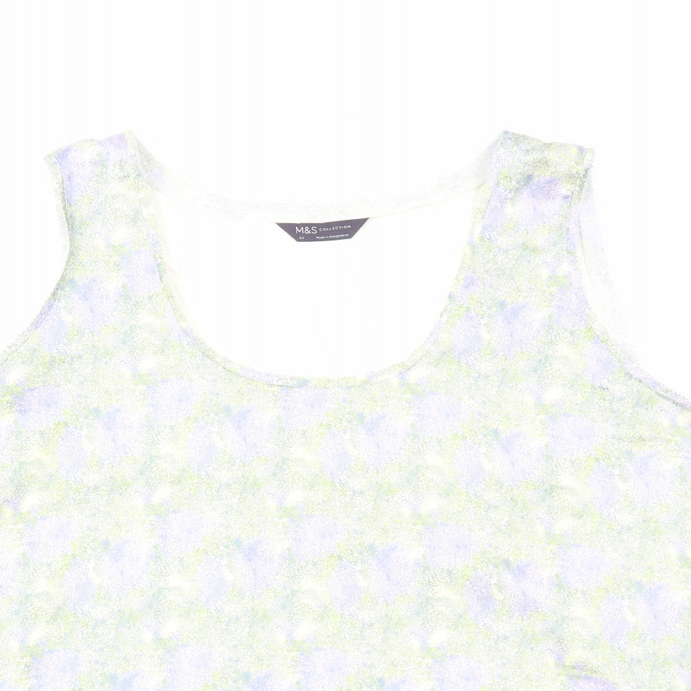 Womens UK Size 24 Marks and Spencer Multicoloured Basic Tank