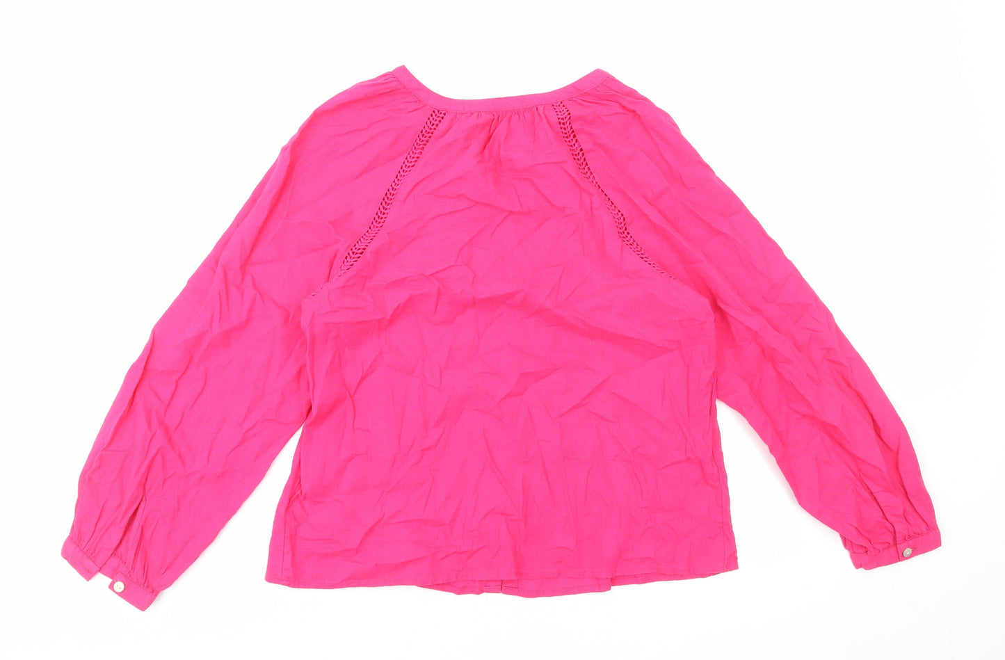 Womens UK Size 6 Marks and Spencer Pink Basic Button-Up