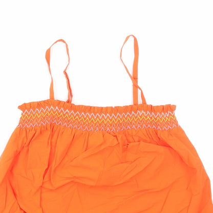 Womens UK Size 8 Marks and Spencer Orange Camisole Blouse