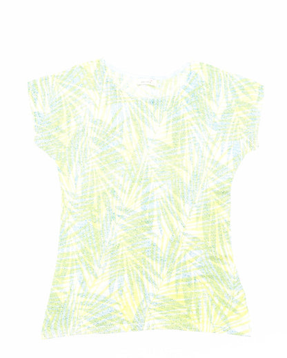 Womens UK Size 10 Per Una Yellow Basic T-Shirt