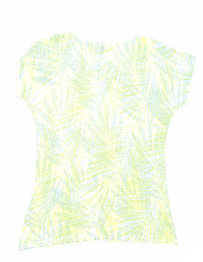 Womens UK Size 10 Per Una Yellow Basic T-Shirt