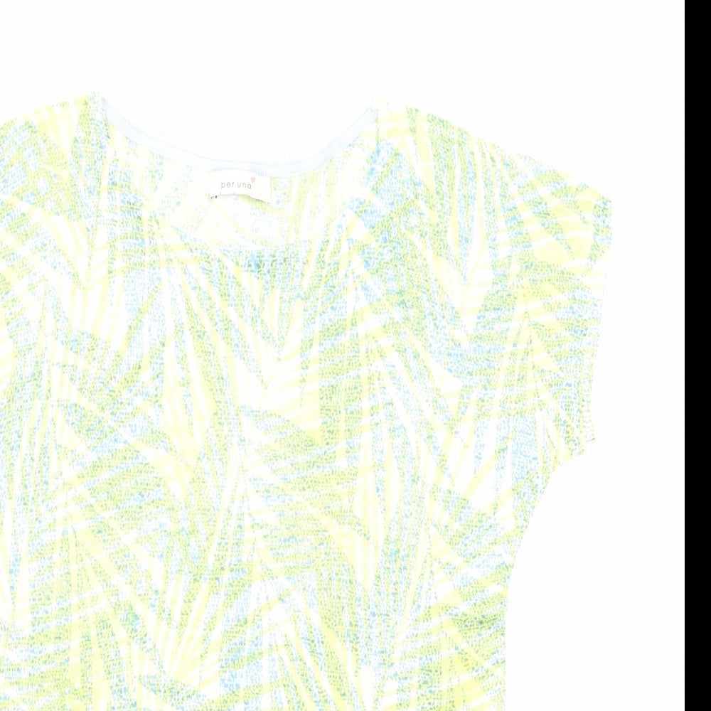 Womens UK Size 10 Per Una Yellow Basic T-Shirt