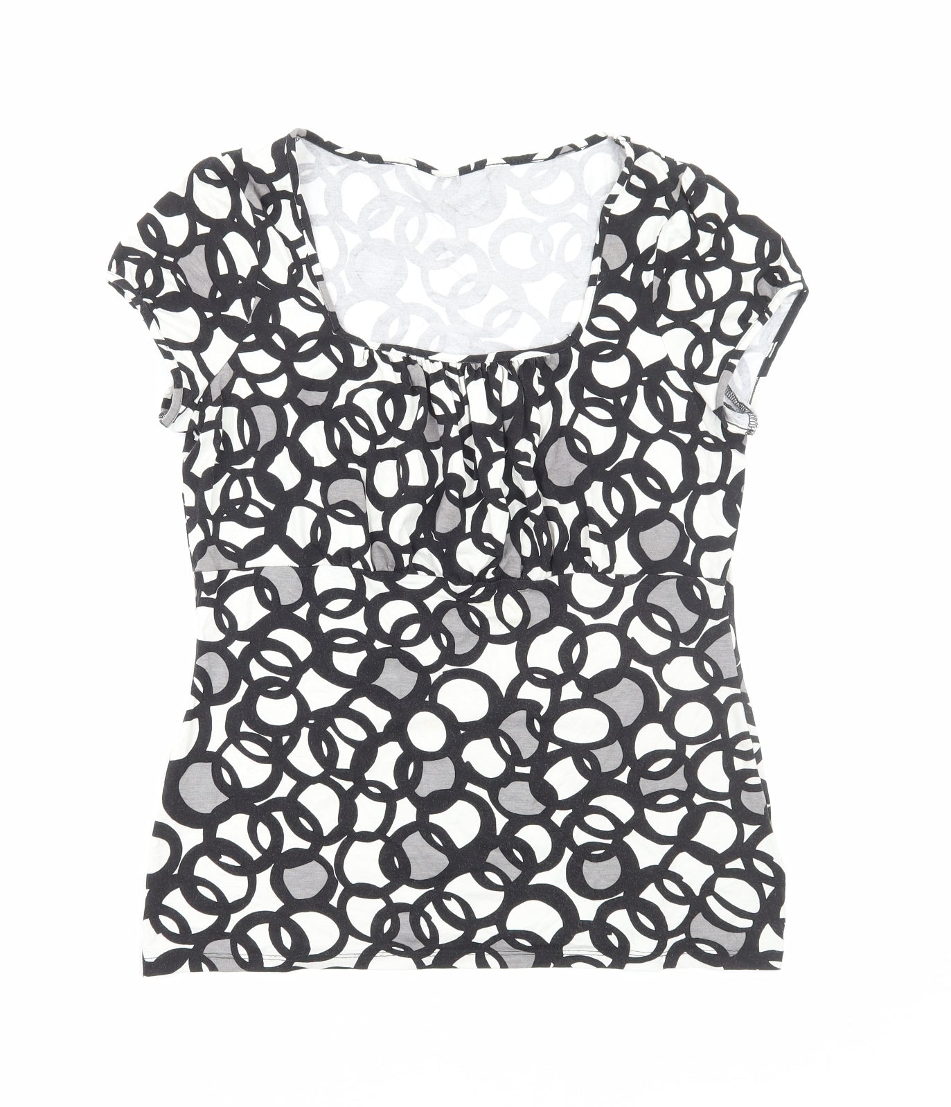 Womens UK Size M Preworn Black Basic T-Shirt