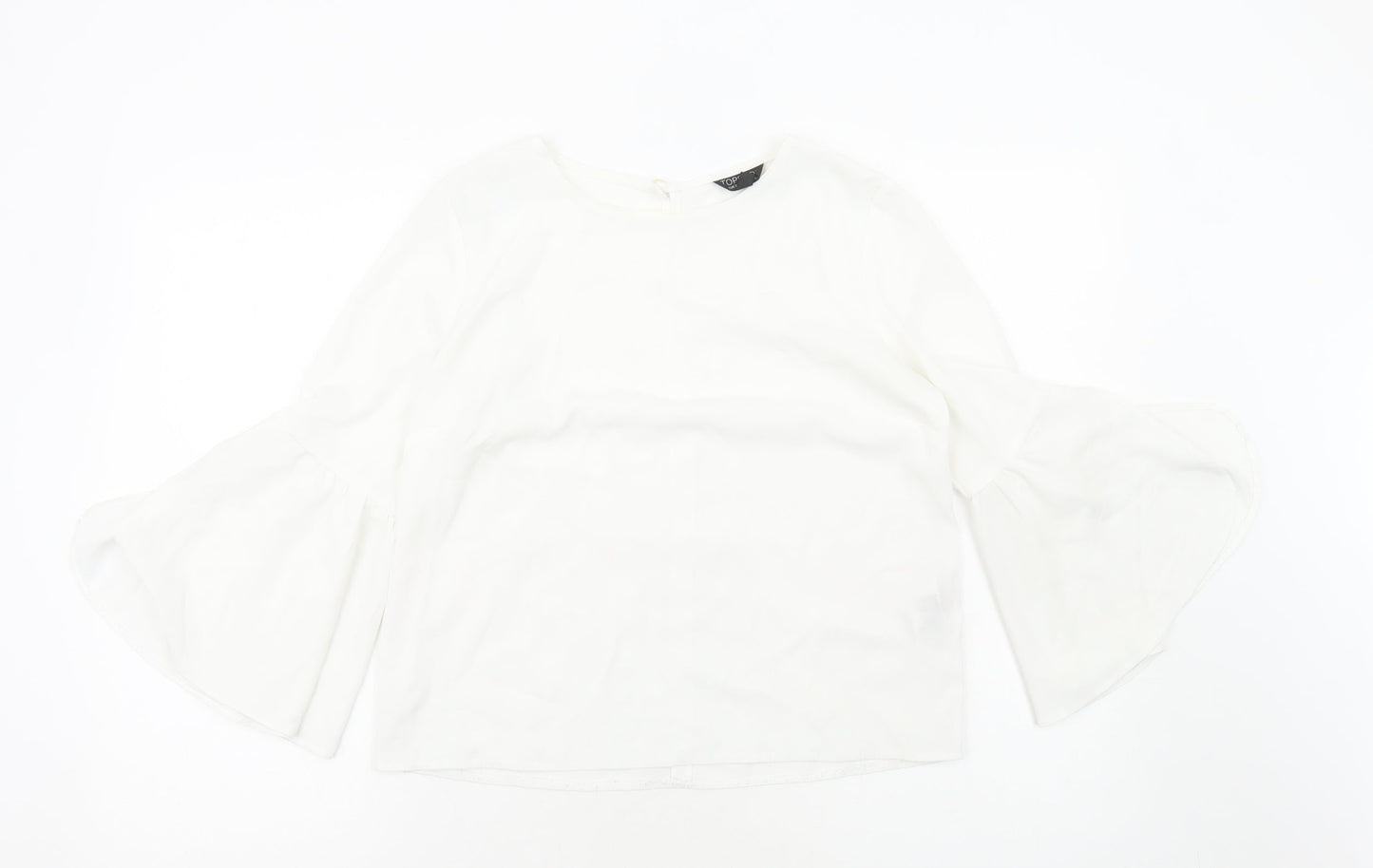 Womens UK Size 8 Topshop White Basic Blouse