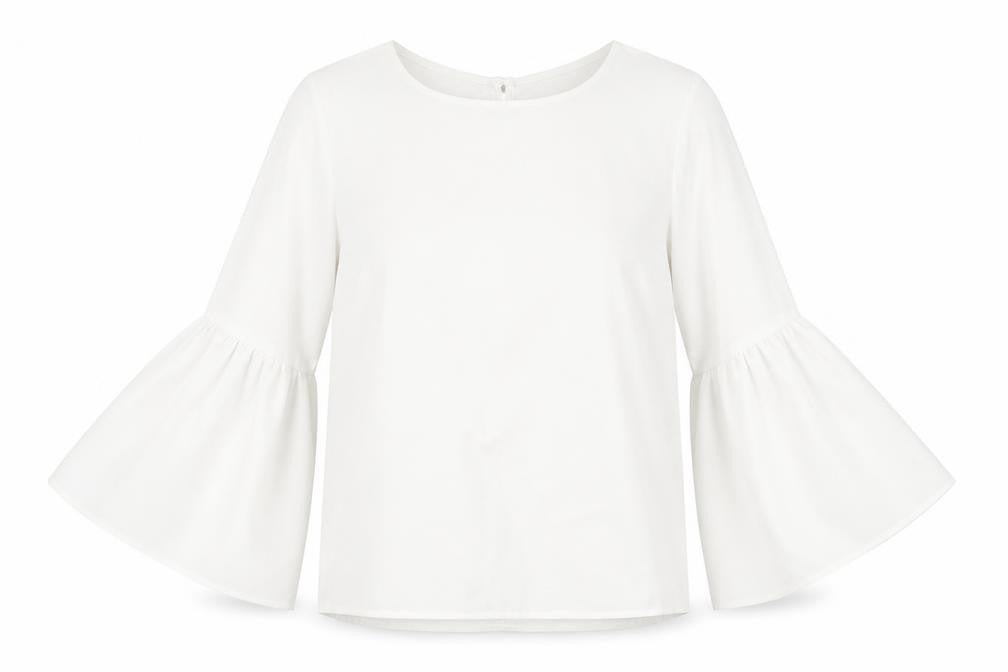 Womens UK Size 8 Topshop White Basic Blouse
