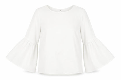 Womens UK Size 8 Topshop White Basic Blouse