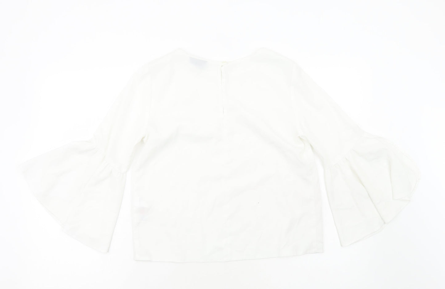 Womens UK Size 8 Topshop White Basic Blouse