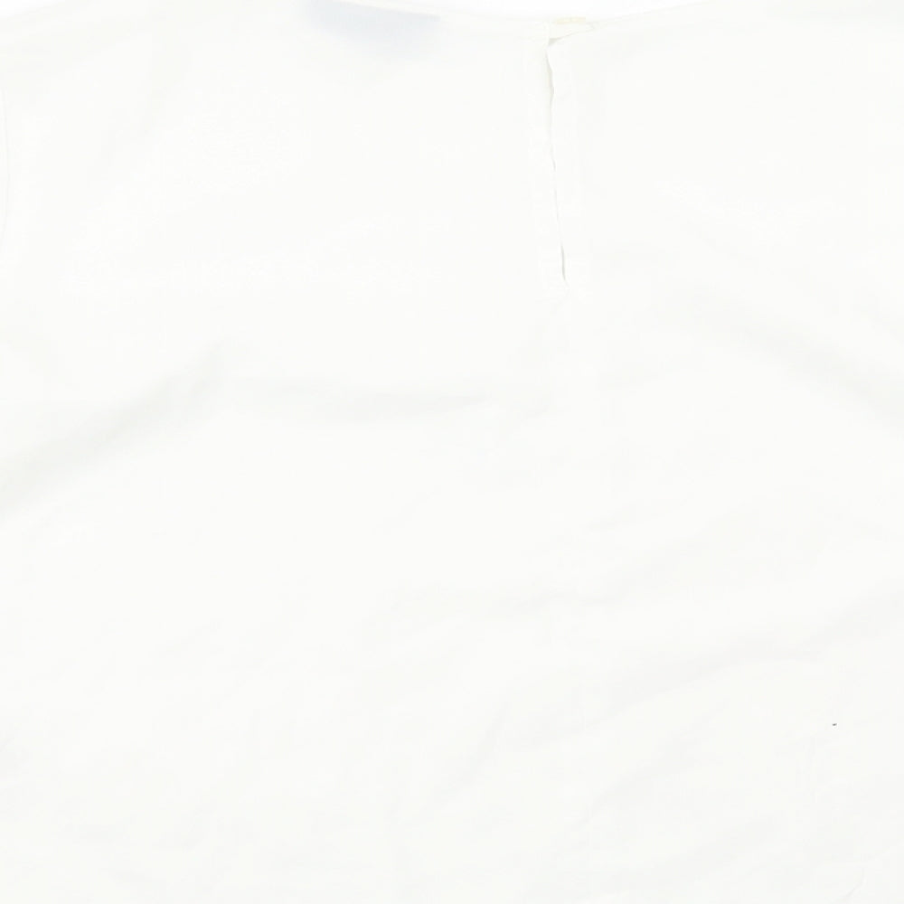Womens UK Size 8 Topshop White Basic Blouse