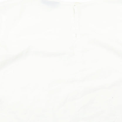 Womens UK Size 8 Topshop White Basic Blouse