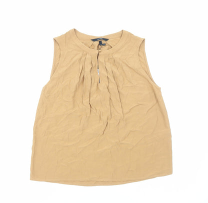 Womens UK Size M VERO MODA Brown Basic Tank