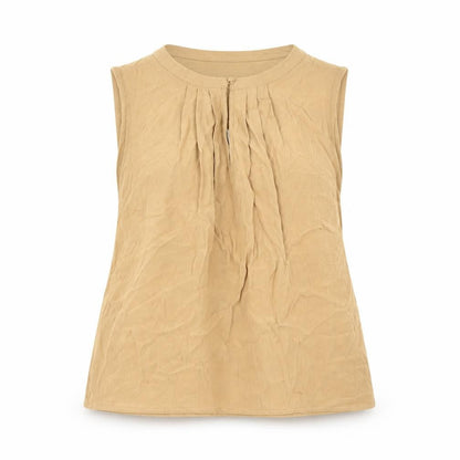 Womens UK Size M VERO MODA Brown Basic Tank