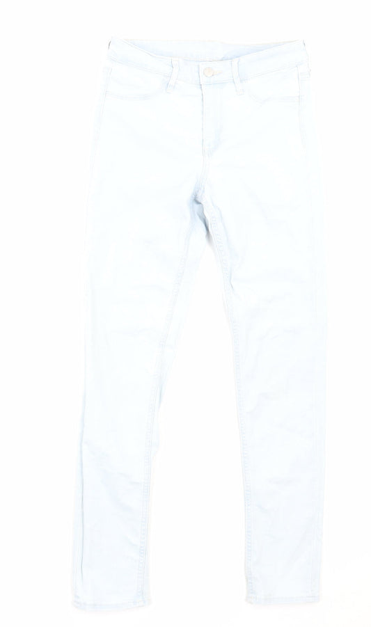 Womens UK Size 8 H&M Regular Fit Skinny Blue Jeans