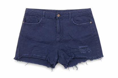 Benton Jeans Womens Blue Cotton Cut-Off Shorts Size 12 Regular Zip
