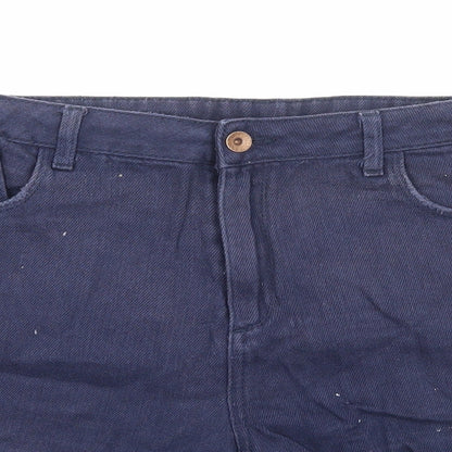 Benton Jeans Womens Blue Cotton Cut-Off Shorts Size 12 Regular Zip