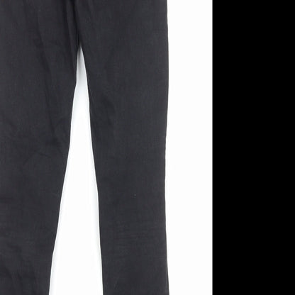 Zara Womens Black Cotton Skinny Jeans Size 8 Regular Zip