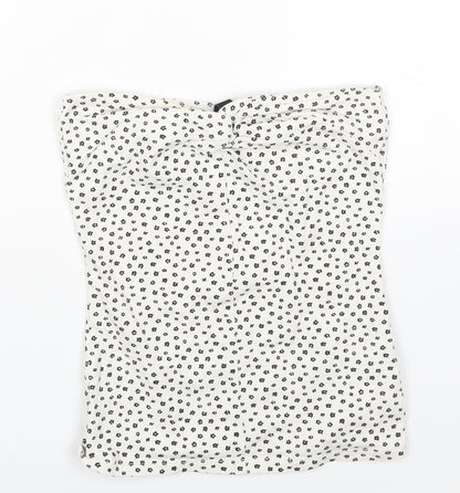 Womens UK Size 8 H&M White Basic Tank