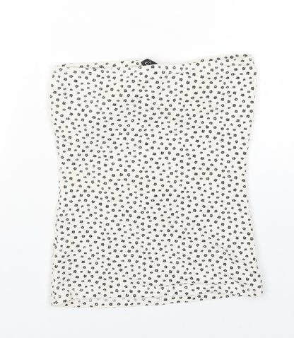 Womens UK Size 8 H&M White Basic Tank