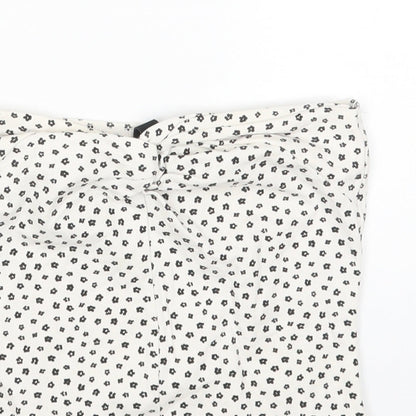 Womens UK Size 8 H&M White Basic Tank