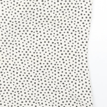 Womens UK Size 8 H&M White Basic Tank