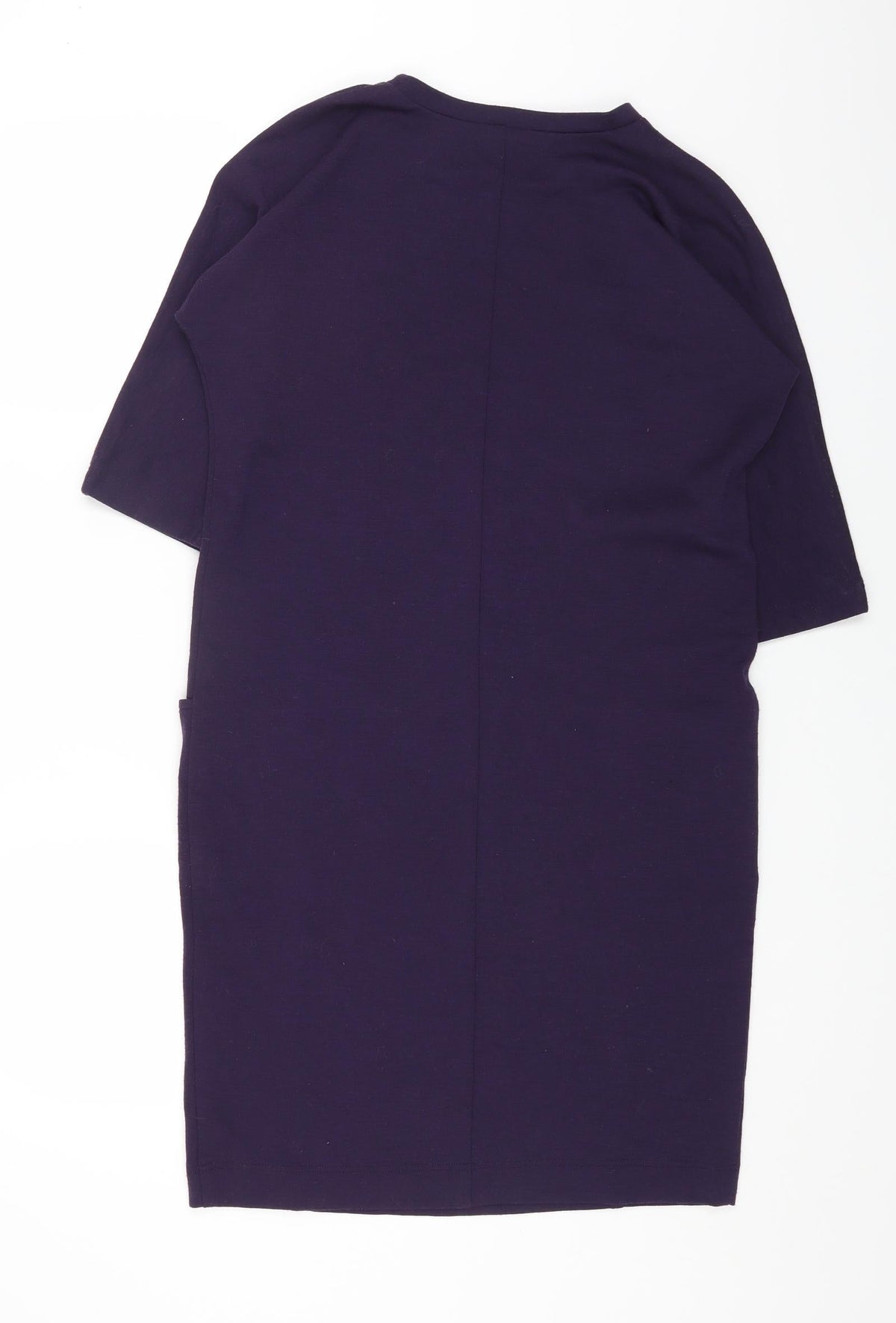 Lily ella Womens Purple Polyester Sheath Size 14 Round Neck Pullover