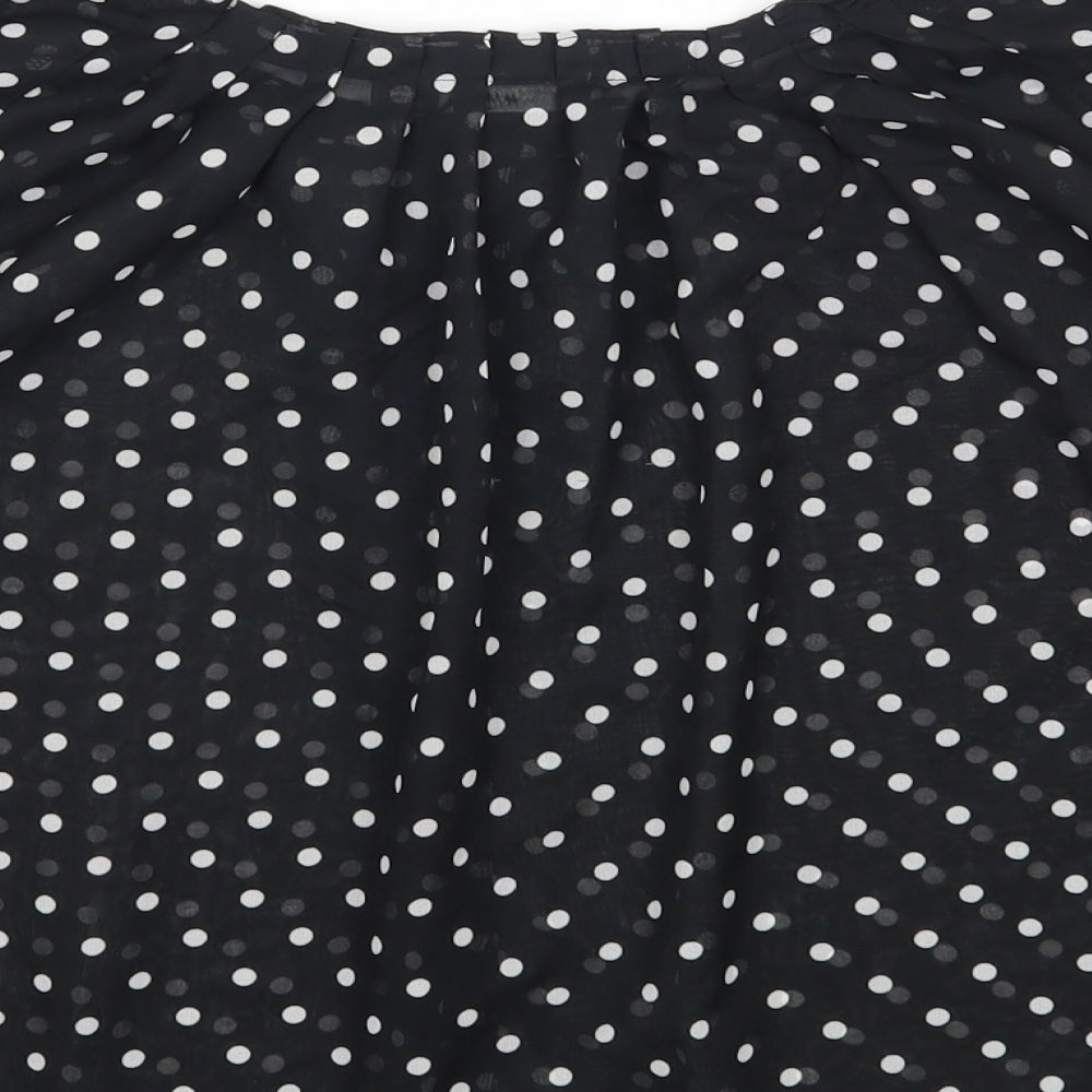 Womens UK Size 6 H&M Black Basic Button-Up