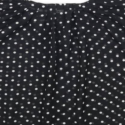 Womens UK Size 6 H&M Black Basic Button-Up
