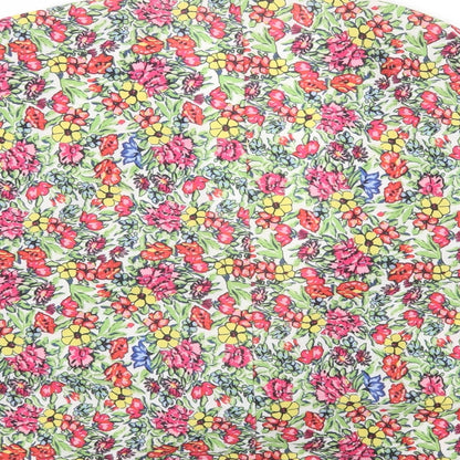 Womens UK Size 10 In the Style Multicoloured Cropped Blouse