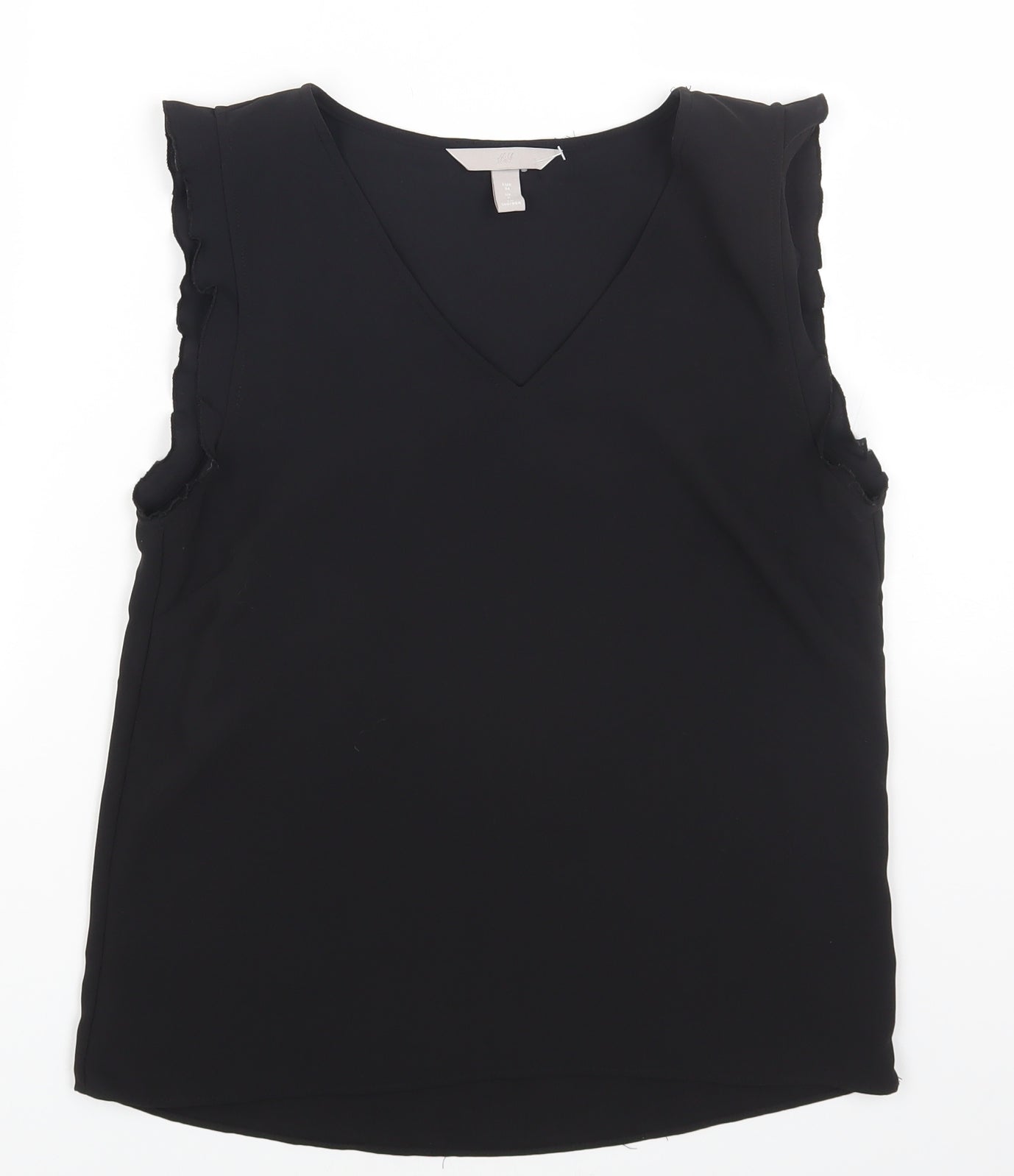 Womens UK Size 6 H&M Black Basic Blouse