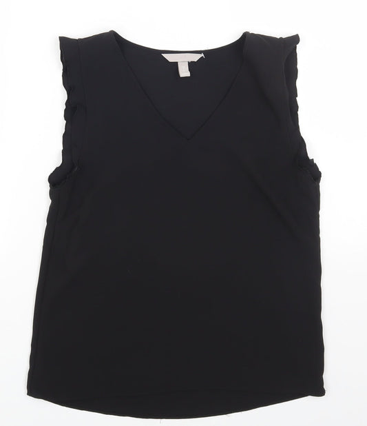 Womens UK Size 6 H&M Black Basic Blouse